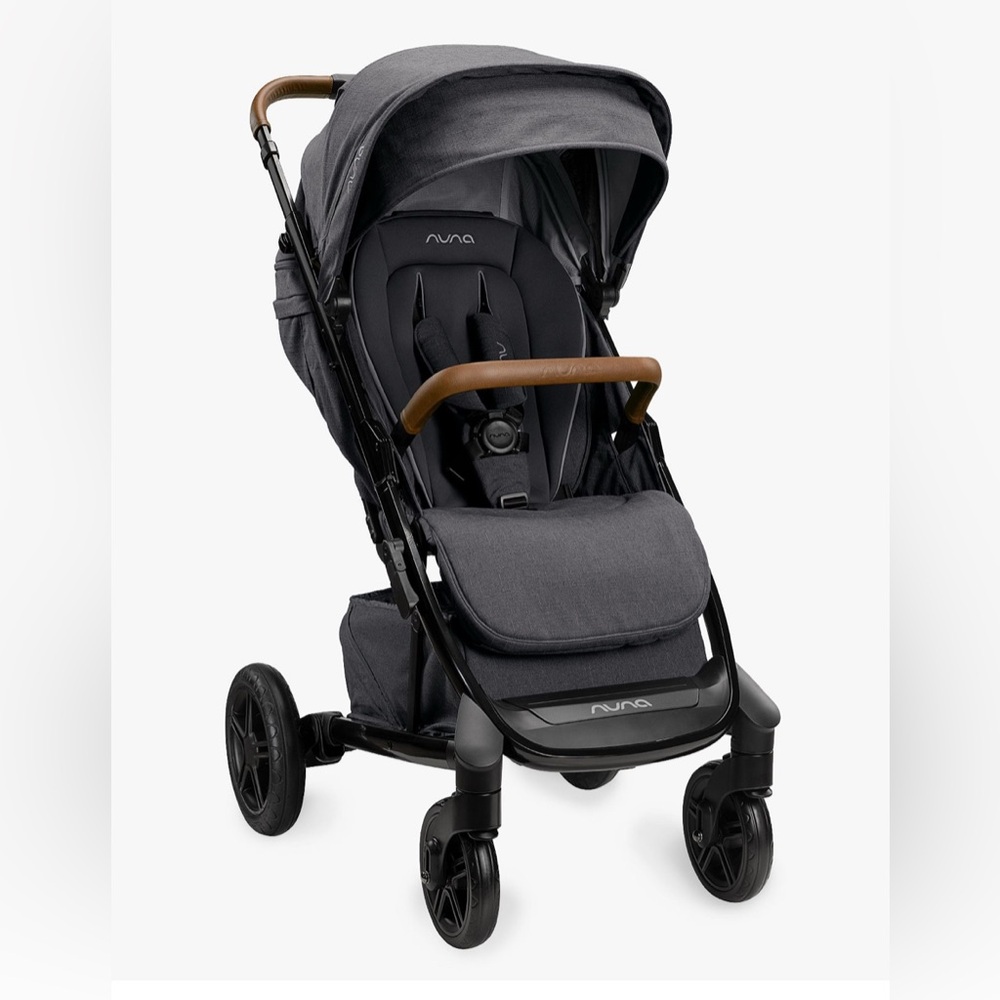 Nuna Gray Stroller with Brown Handle